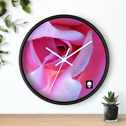 "Flores dichosas: la delicada belleza de la naturaleza" - El reloj de pared alienígena