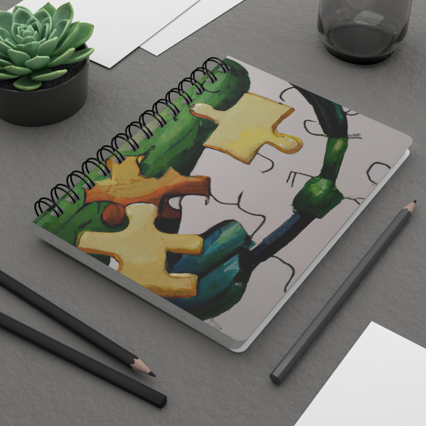 „Cactified Puzzle Time“ – Das Alien-Tagebuch mit Spiralbindung