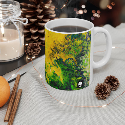 "Exploring Colorful Textures" - The Alien Ceramic Mug 11 oz