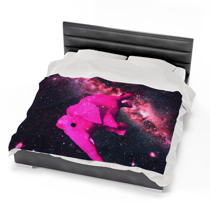 "Majestic Pinkelephant Exploration" - The Alien Velveteen Plush Blanket