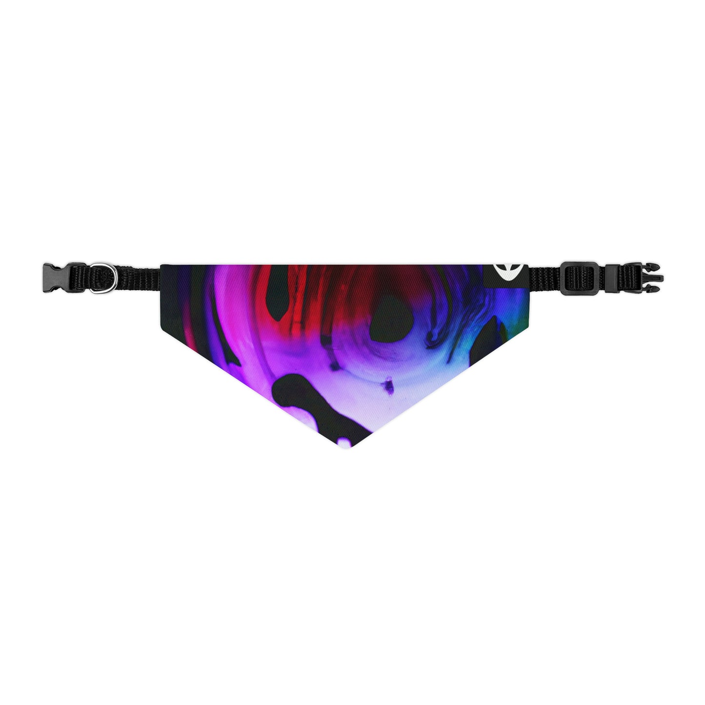 "Exploring Contrasts: A Colorful Dance of Luminance and Chromatic Aberration" - The Alien Pet Bandana Collar