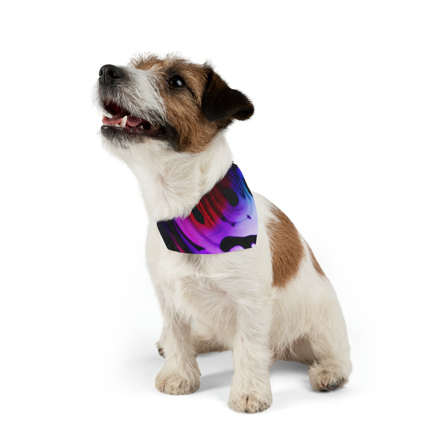 "Exploring Contrasts: A Colorful Dance of Luminance and Chromatic Aberration" - The Alien Pet Bandana Collar