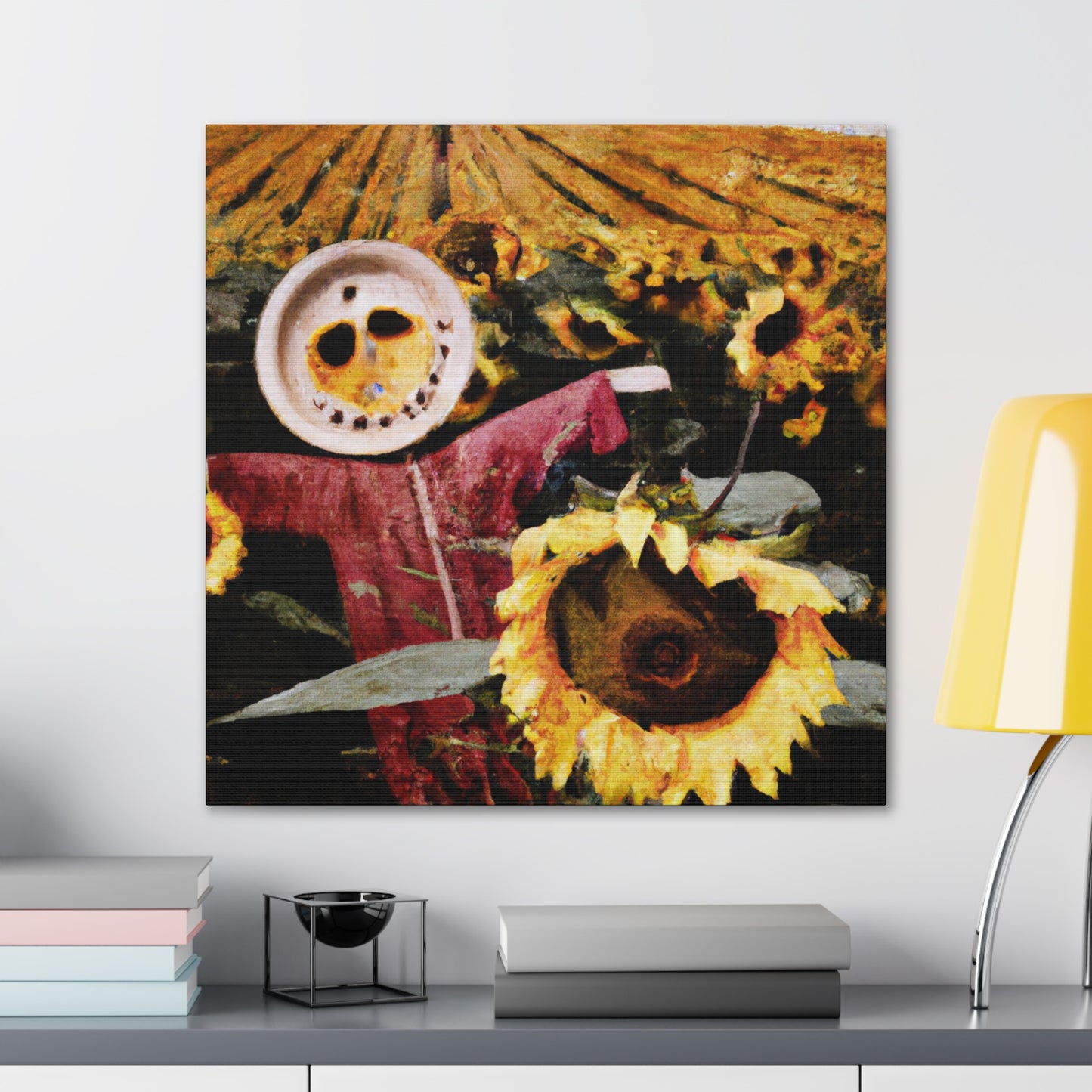 "Lone Sentry of the Sunflower Field" - The Alien Canva