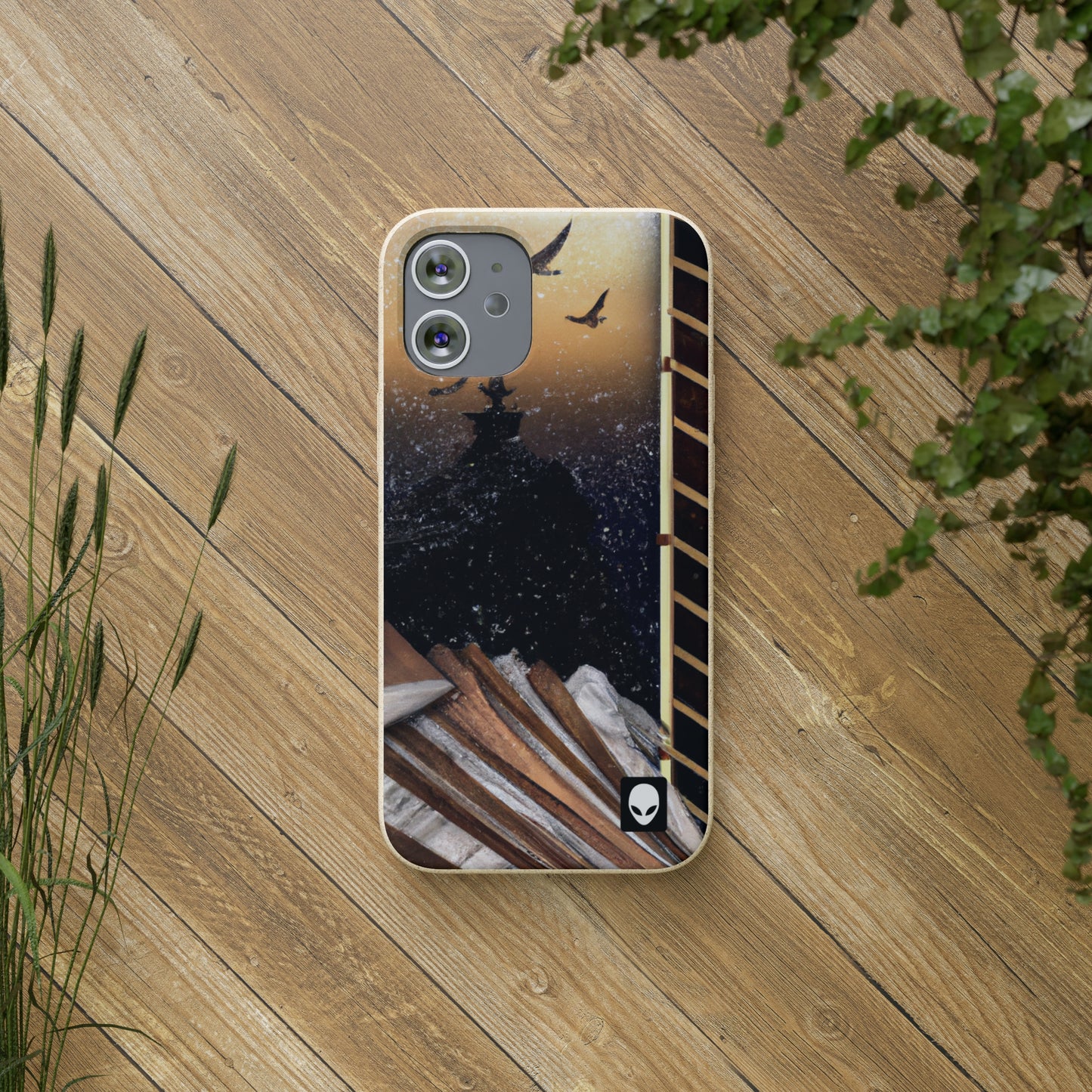 "A Tale of Storytelling Art: A Mixed Media Masterpiece" - The Alien Eco-friendly Cases