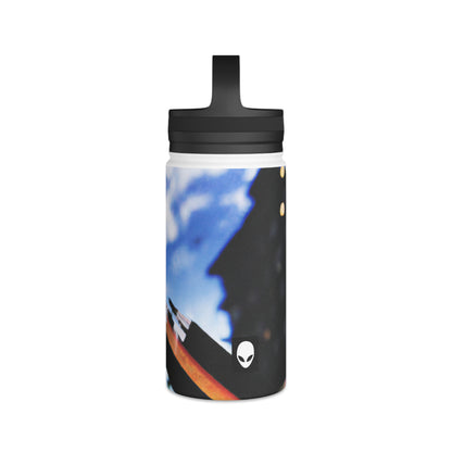 "Colors of Home: Exploring Place Through Art" - The Alien Stainless Steel Water Bottle, Handle Lid