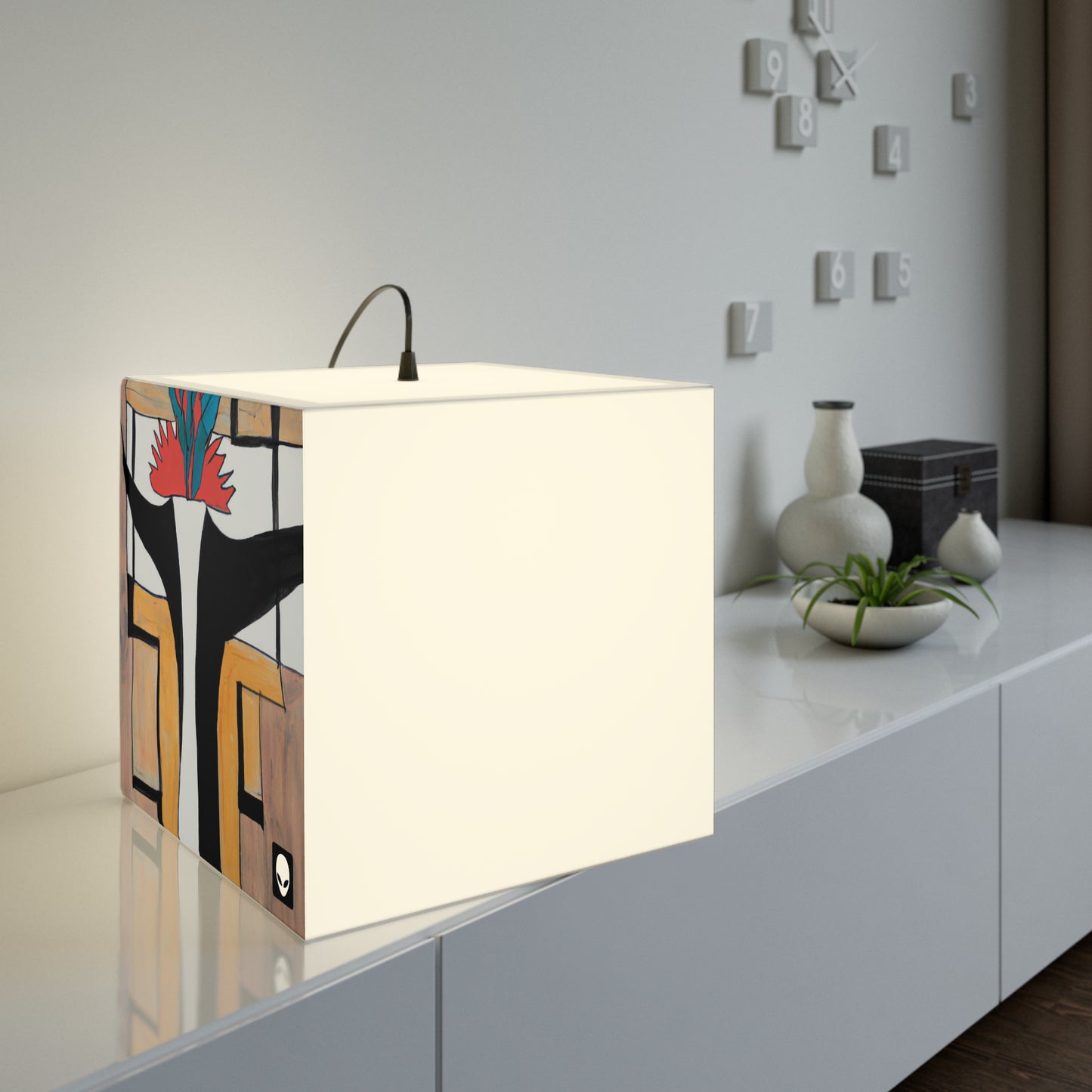 "Exploring Balance and Pattern in Abstract Art" - The Alien Light Cube Lamp