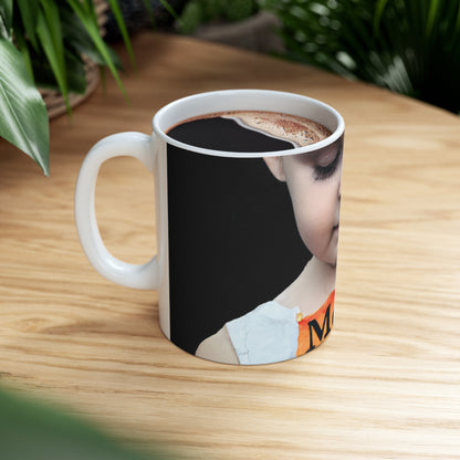 "Anxious Beginnings: A Child's Uncertain Futurescape". - The Alien Ceramic Mug 11 oz