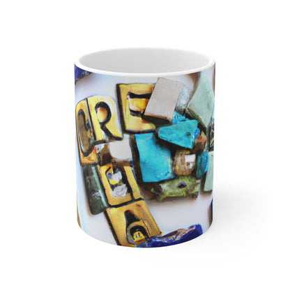 "A Mosaic of Resilience: A Creative Exploration of Strength and Endurance" - The Alien Ceramic Mug 11 oz