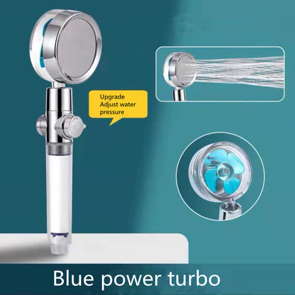 Cabezal de ducha con flujo de ahorro de agua, rotación de 360 ​​grados con ventilador pequeño, boquilla de pulverización de alta presión para lluvia ABS, accesorios de baño