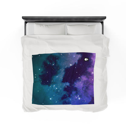 "Midnight Celestial Symphony" - The Alien Velveteen Plush Blanket