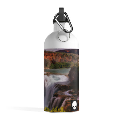 "Capturing Nature's Beauty: Crafting an Iconic Landscape in Vibrant Art" - The Alien Stainless Steel Water Bottle