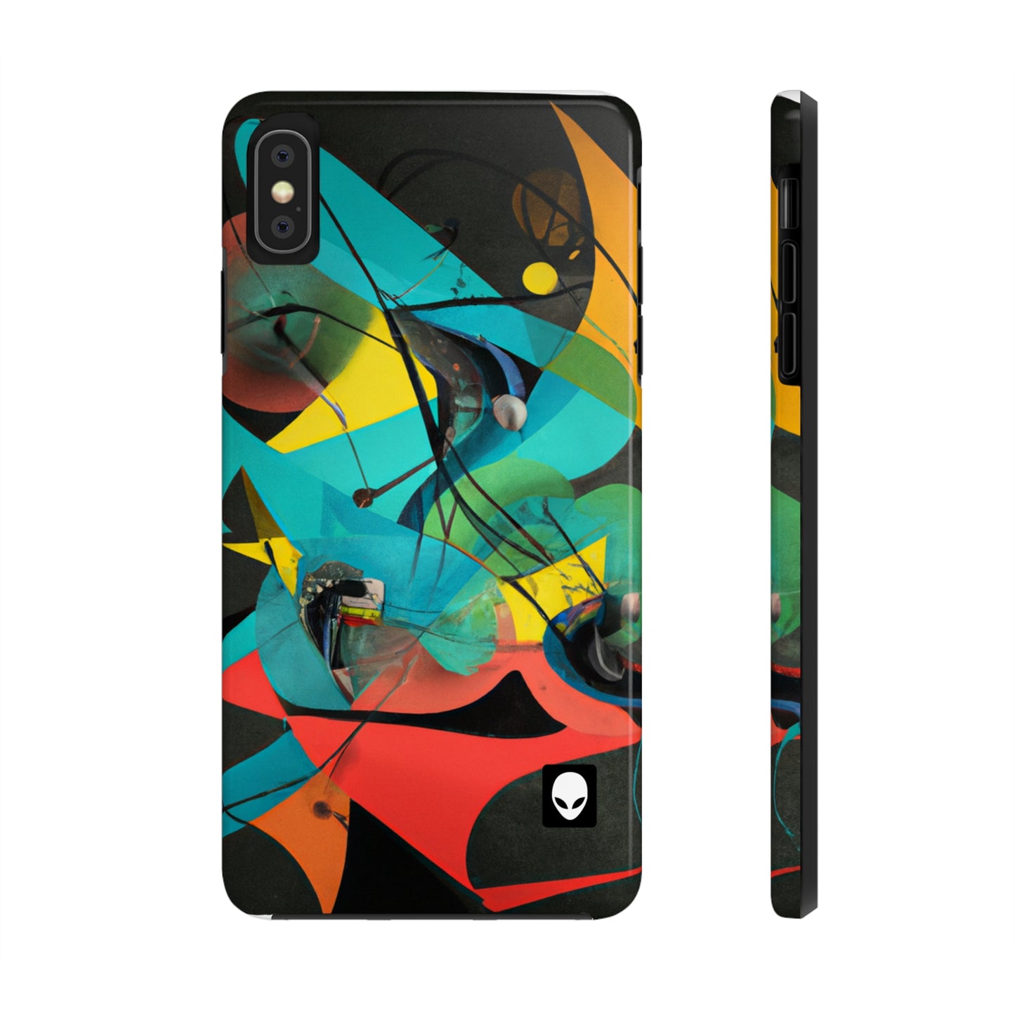 „Illusionäre Perspektive: Ein bunter Tanz des Lichts“ – The Alien Tough Phone Cases