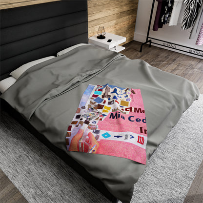 "Building an Online Identity: A Social Media Collage" - The Alien Velveteen Plush Blanket