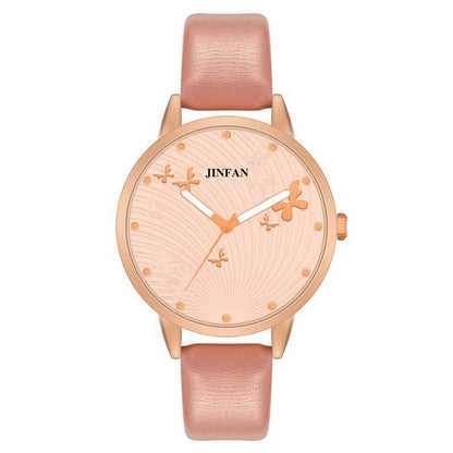 Estudiante Sweet Butterfly Macron Reloj de pulsera de cuarzo de moda todo fósforo