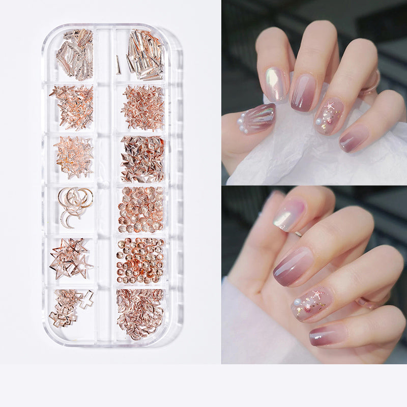 Perlen-Schmetterlings-Nagelflicken-Nagelkunst-Schmuckset