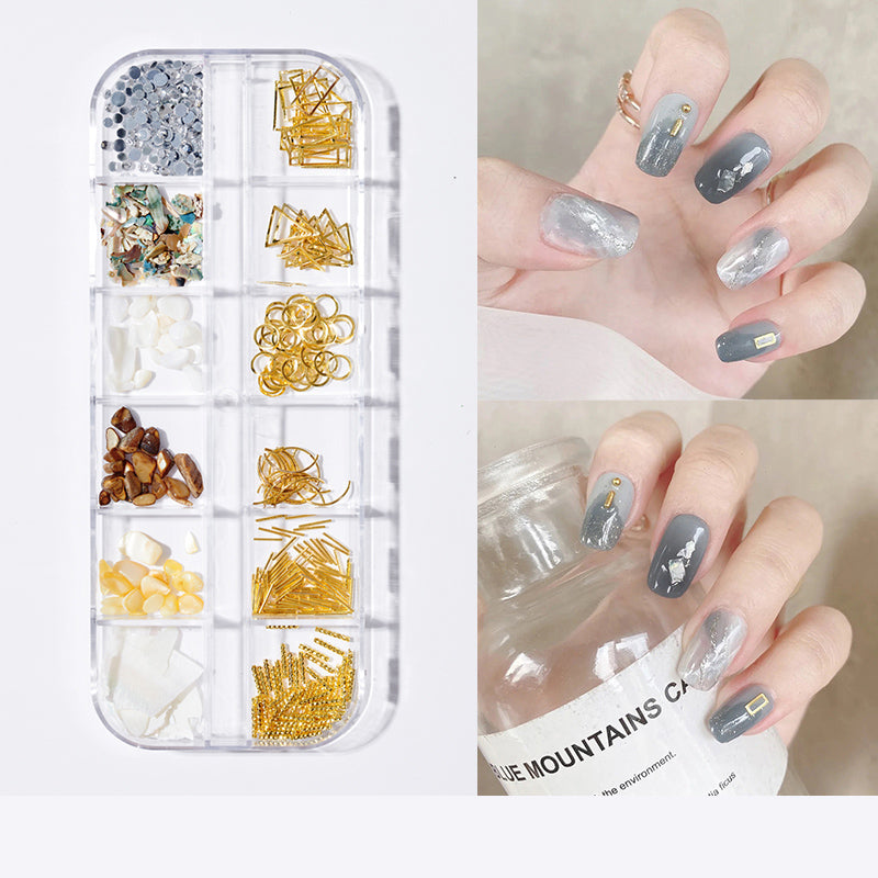 Perlen-Schmetterlings-Nagelflicken-Nagelkunst-Schmuckset