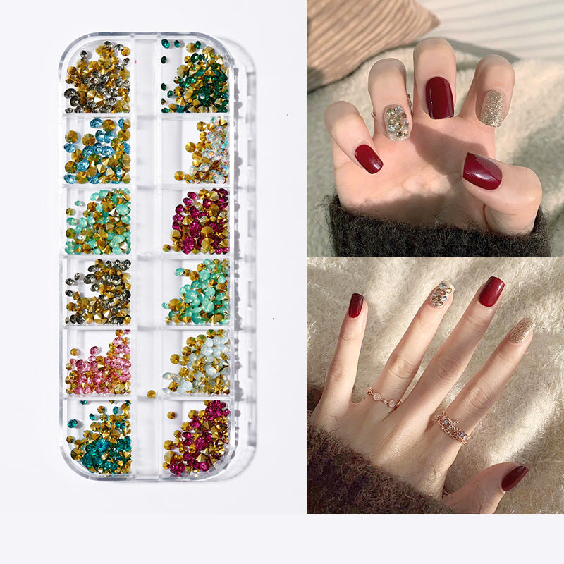 Perlen-Schmetterlings-Nagelflicken-Nagelkunst-Schmuckset