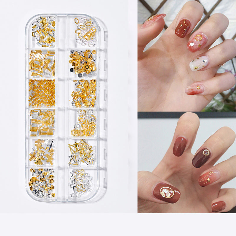 Perlen-Schmetterlings-Nagelflicken-Nagelkunst-Schmuckset