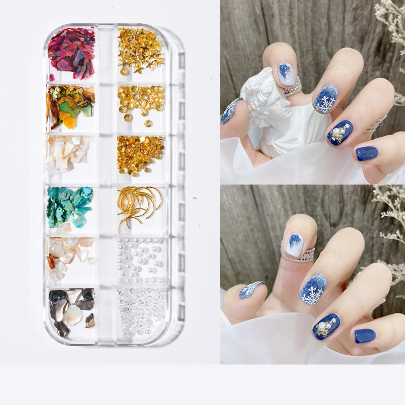 Perlen-Schmetterlings-Nagelflicken-Nagelkunst-Schmuckset