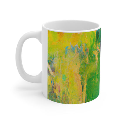 "Un día de verano perezoso: una oda abstracta" - Taza de cerámica The Alien 11 oz