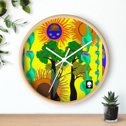 "Collision of Nature's Beauty" - The Alien Wall Clock