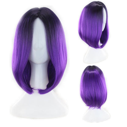 foreign trade new wig European and American women"s short straight hair gradient Bobo Bobo Bobo Bobo