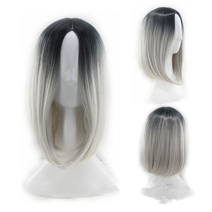 foreign trade new wig European and American women"s short straight hair gradient Bobo Bobo Bobo Bobo