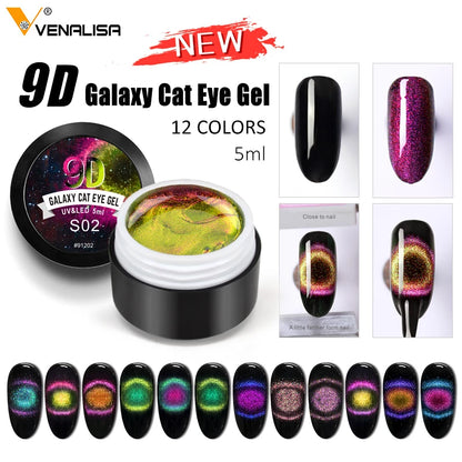 Venalisa 9D Gel barniz ojo de gato mágico camaleón Gel barniz manicura galaxia estrellada magnético Multicolor 5ml esmalte de uñas en Gel