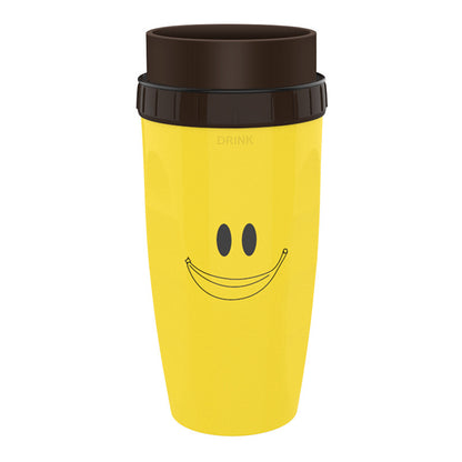 Taza giratoria sin cubierta, taza portátil de viaje, vaso de doble aislamiento, pajita, botellas de agua portátiles para niños y adultos