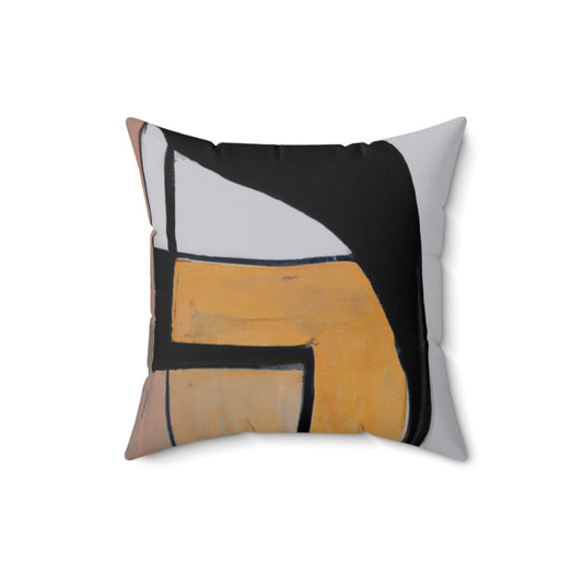 "Exploring Balance and Pattern in Abstract Art" - The Alien Square Pillow