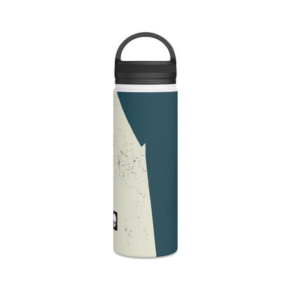 "Abstract Expressionism: Exploring Lines and Shapes" - The Alien Stainless Steel Water Bottle, Handle Lid