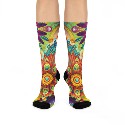 The First Trippy Space - The Alien Cushioned Crew Socks