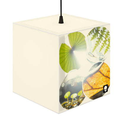 „Earth's Splendor: Eine farbenfrohe Collage aus Naturwundern“ – Die Alien Light Cube Lampe