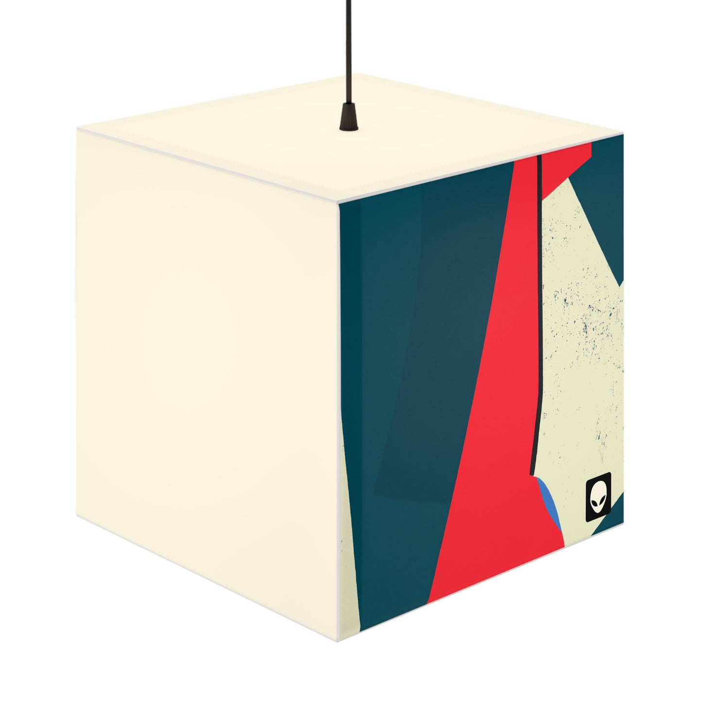 "Abstract Expressionism: Exploring Lines and Shapes" - The Alien Light Cube Lamp