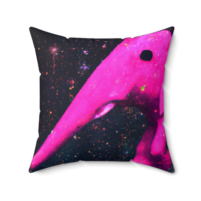 "Majestic Pinkelephant Exploration" - The Alien Square Pillow