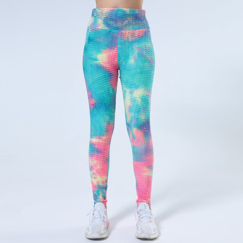 Leggings de yoga con efecto tie-dye en jacquard