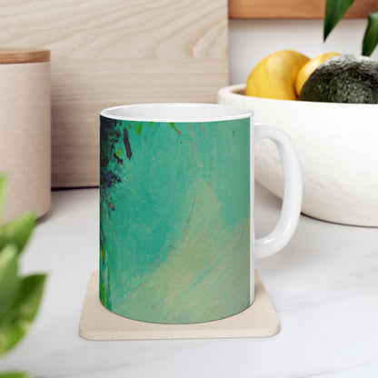 "Un día de verano perezoso: una oda abstracta" - Taza de cerámica The Alien 11 oz