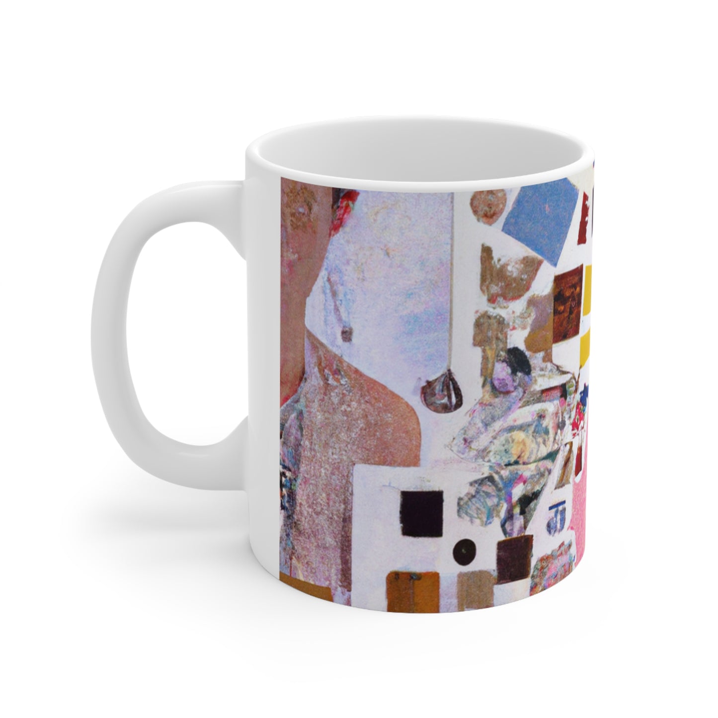 "Construyendo una identidad en línea: un collage de redes sociales" - Taza de cerámica The Alien 11 oz