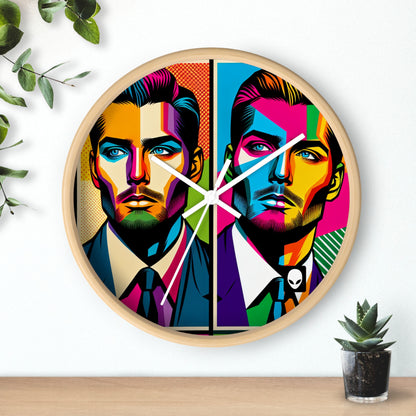 "Retrato de celebridad pop art" - El reloj de pared alienígena estilo pop art