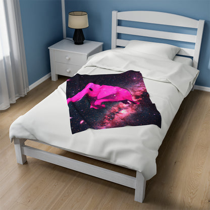 "Majestic Pinkelephant Exploration" - The Alien Velveteen Plush Blanket