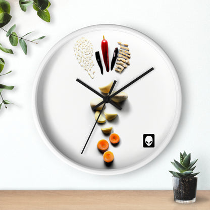 "Cocinando creatividad: arte de cocina de bricolaje" - El reloj de pared alienígena