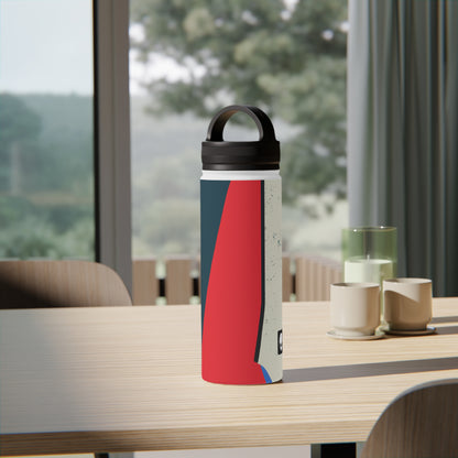 "Abstract Expressionism: Exploring Lines and Shapes" - The Alien Stainless Steel Water Bottle, Handle Lid