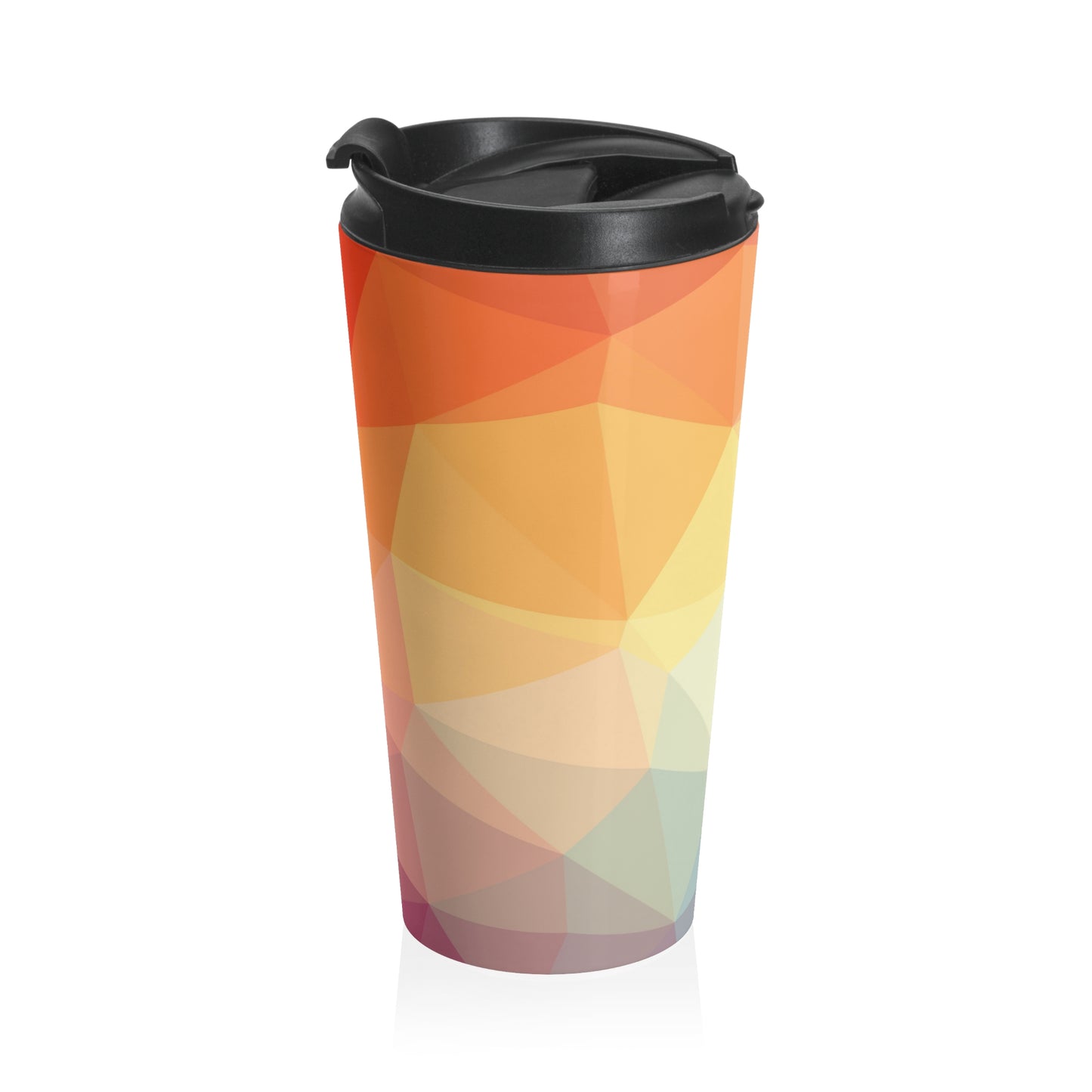 Rainbow Geometry - El alienígena Taza de viaje de acero inoxidable