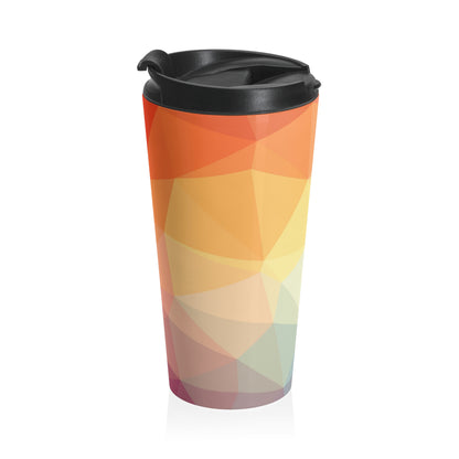 Rainbow Geometry - El alienígena Taza de viaje de acero inoxidable