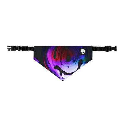 "Exploring Contrasts: A Colorful Dance of Luminance and Chromatic Aberration" - The Alien Pet Bandana Collar