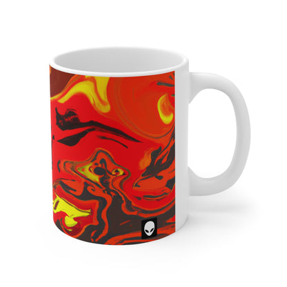 "Energía abstracta en movimiento" - Taza de cerámica The Alien 11 oz