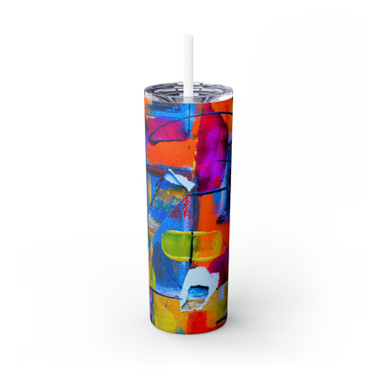 Pattern Playground - The Alien Maars® Skinny Tumbler with Straw 20oz