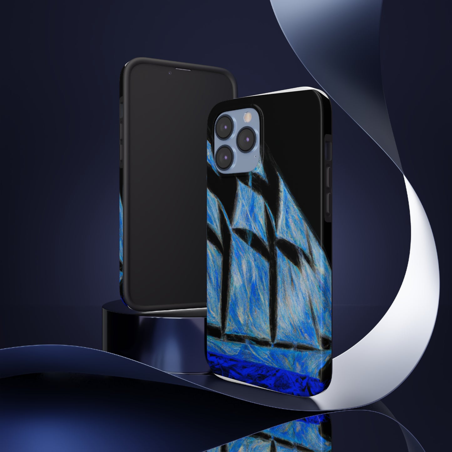 "El velero azul y las velas blancas: Una aventura de libertad en el mar" - The Alien Tough Phone Cases