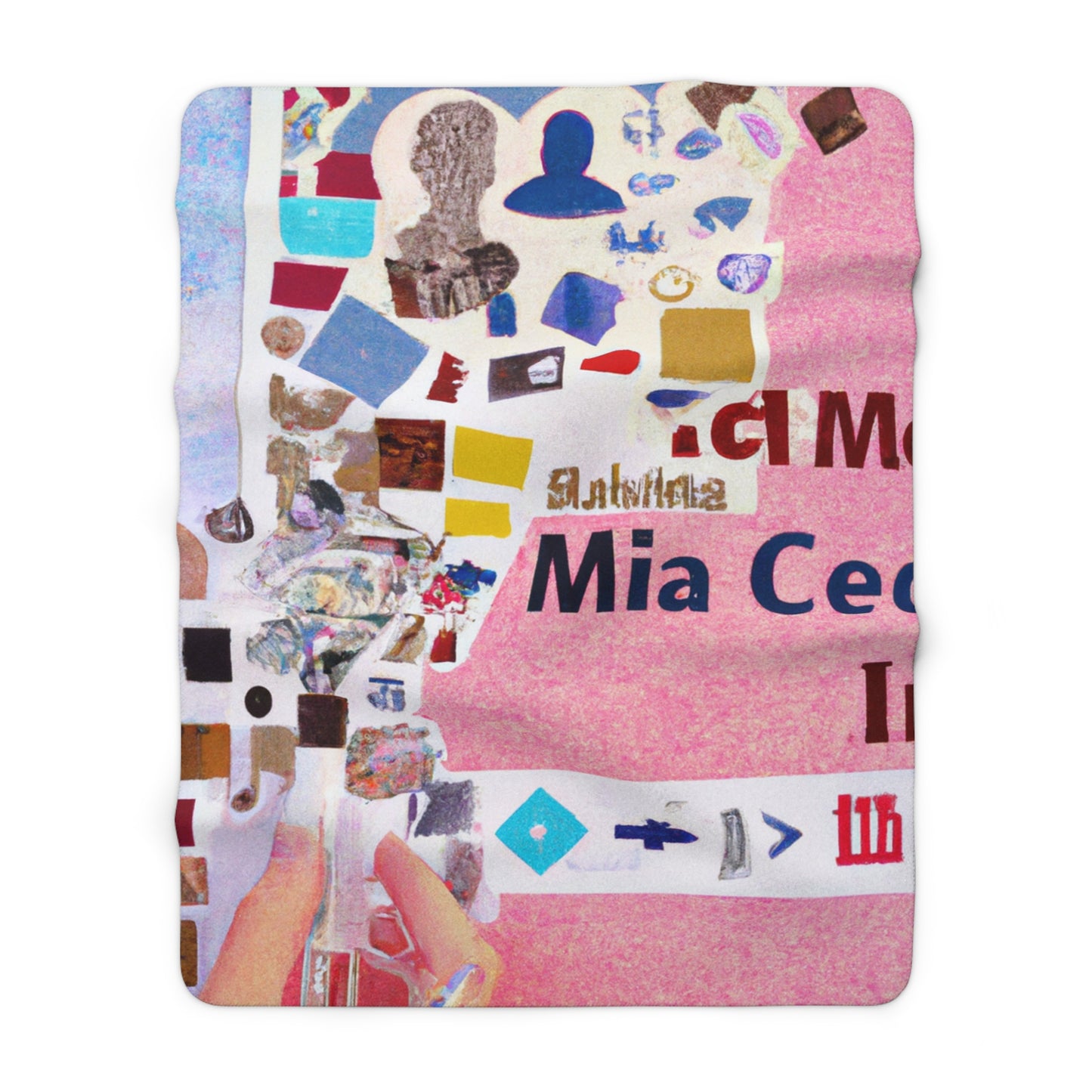 "Building an Online Identity: A Social Media Collage" - The Alien Sherpa Fleece Blanket