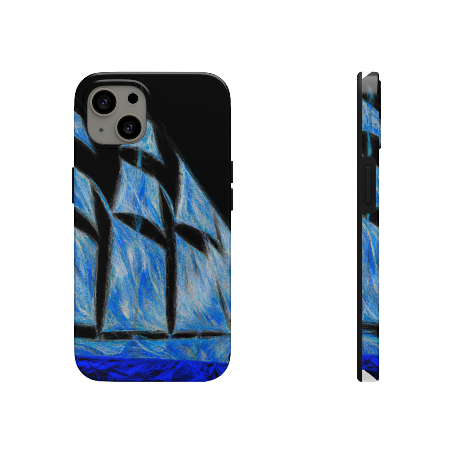 "El velero azul y las velas blancas: Una aventura de libertad en el mar" - The Alien Tough Phone Cases